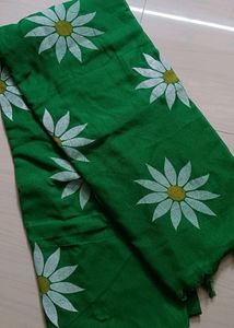 Floral Print Sunflower Saree