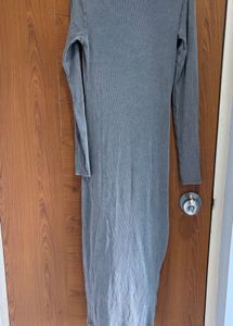 Grey Long Sleeve Dress From Zara