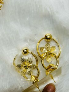 Combo Of 2 Fancy Party Wear Golden Big Earings