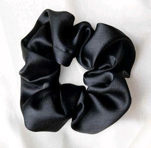 Black Satin Scrunchie