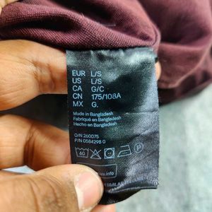 H&amp;M Male Solid Shirt - Chest 42