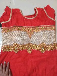 beautiful tomato color gown