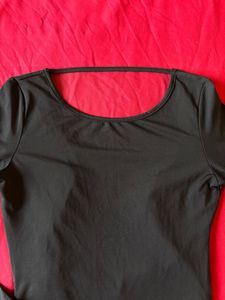 Shein Black Backless Partywear Bodysuit