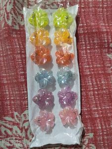 Cute Flower Hair Clips set of 10