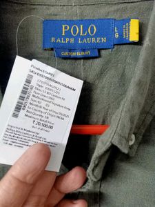 NEW Polo Ralph Lauren Green Linen Shirt