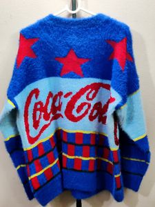 imported vintage  Coca-Cola fuzzy sweater