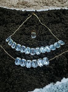 White Gold Plated Jewellery Set