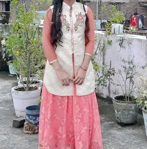Beautiful Pink Gown With Bandi 😊