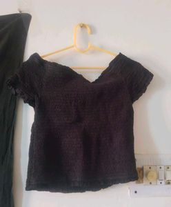 Black Off Shoulder Top