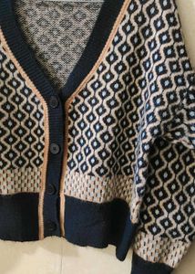 Patterned Knit Cardigan