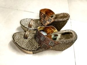 Sparkly Wedge Heels