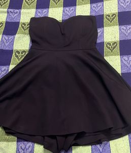 Black Strapless Padded Mini Dress
