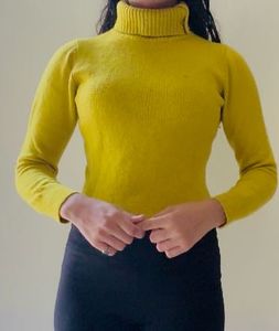 Yellow Turtleneck Sweater