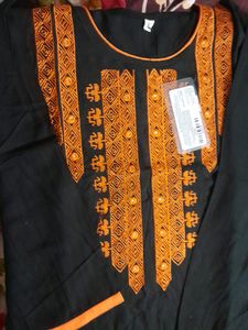 Black embroidered Kurta