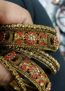 Metal Kada Bangle Set