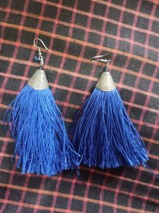 Blue Tassel Necklace &amp; Earring Set