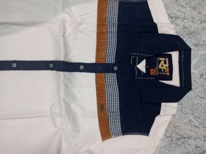 White Mens Shirt Size L