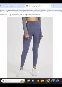 High Waisted Blue Seamless Leggings