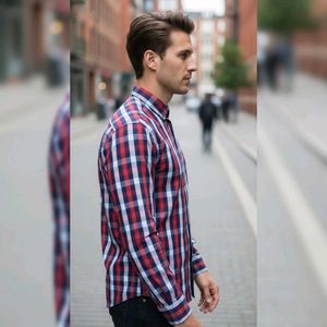Men&#39;s Plaid Casual Shirt
