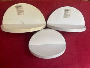 3 Combo Half Moon Shelves (White)