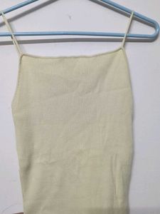 Cream Knit Cami Top