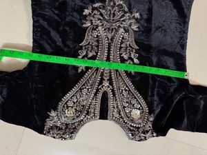 Black Velvet Dress Without Duppata