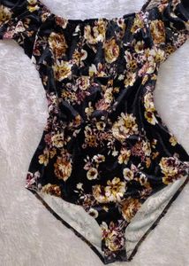 Floral Velvet Bodysuit