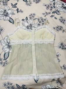 Vintage Pinteresty Lace Trim Top