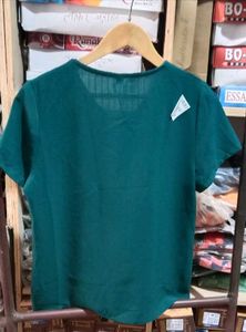 Elegant Green V-Neck Top