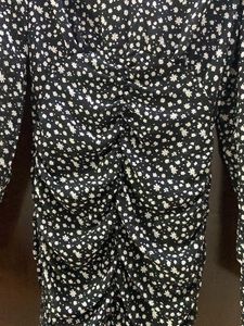 Floral Print Ruched Mini Dress