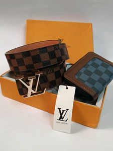 Louis Vuitton Belt Wallet Combo Set With Lv Box