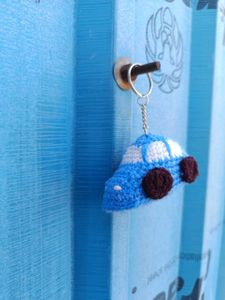 Crochet Mini Car Keychain 😍