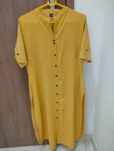 Mustard Yellow Button-Down Tunic