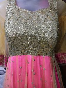 Pink One Piece Gown With Beautiful Dupatta Buy