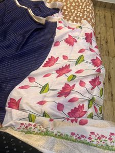 Elegant Floral Print Saree