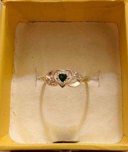 Pure silver Heart Stone Ring # fixed price