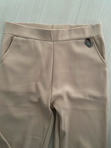 Beige Straight Leg Pants