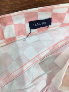 Checkered pink &amp; white Pants