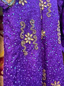 Purple Embroidered Kurta Set