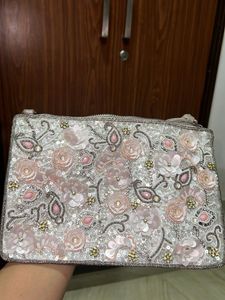 Silver Zipper Pouch