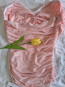 Pink Rose Bustier Top