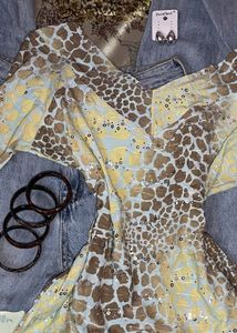 Patterned Long Sleeve Top