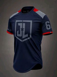 Men's Justice League: Logo Blue Printed Regular