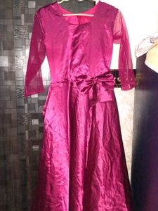 Vintage-Inspired Magenta Party Dress