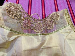 BRAND NEW PADDED GOLDEN BLOUSE(SLEEVES IN