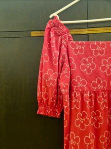 Pink Floral Mini Dress