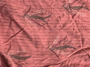 Pink Short Sleeved Traditional Printed Top
