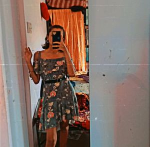 Grey Floral Frock