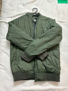 Unisex Olive Green Bomber Jacket