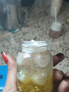 Handcrafted Glitter Candle Jar